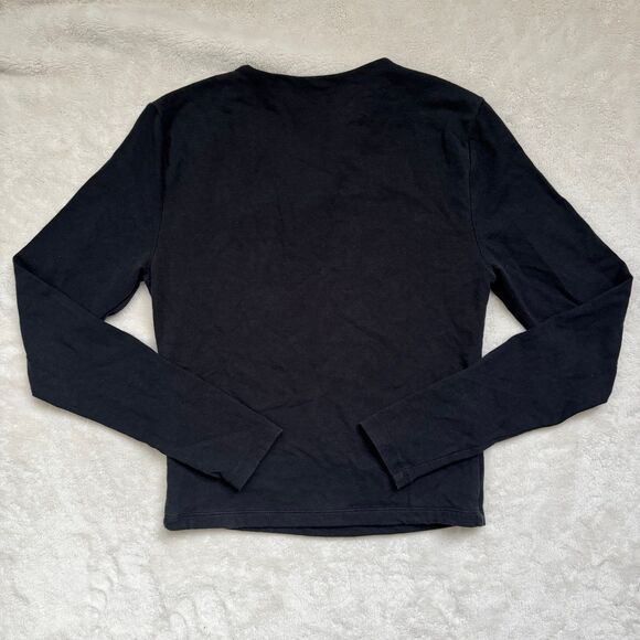 Abercrombie Long-Sleeve Cotton-Blend Seamless Fabric Cropped Tee - Picture 4 of 4